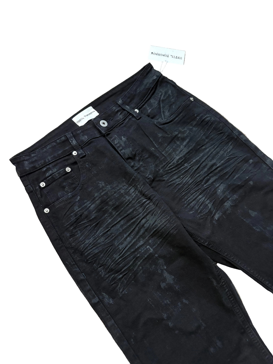 Hand-waxed Flare Denim