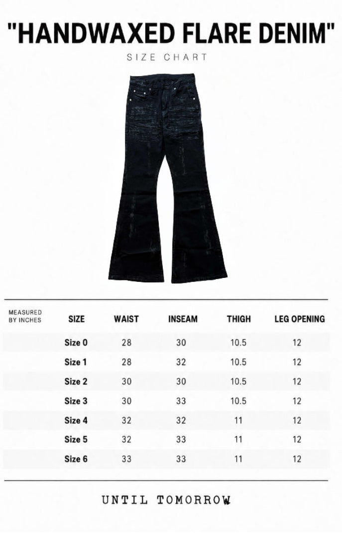 Hand-waxed Flare Denim